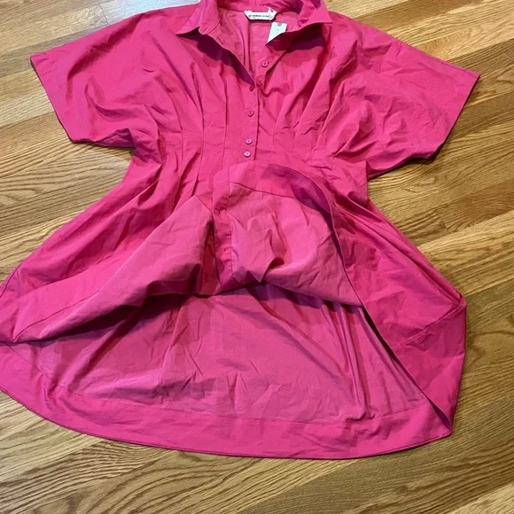 Anthropologie x Exquise The Tobie Button-Front Pleated Shirt Dress Size XL NWT - Picture 9 of 11